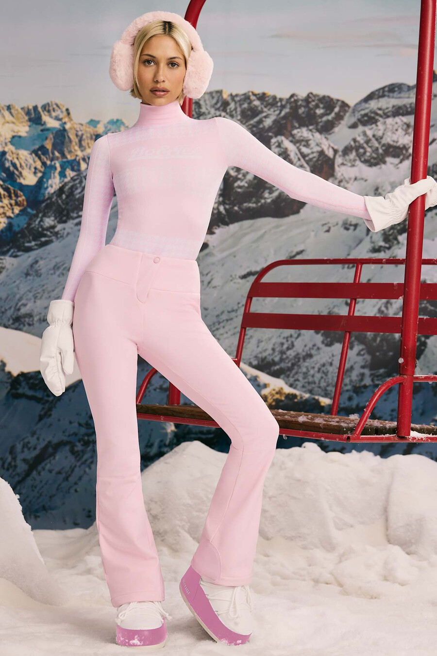 bezešvé body s pepito vzorem super sculpt v pastelově růžové barvě